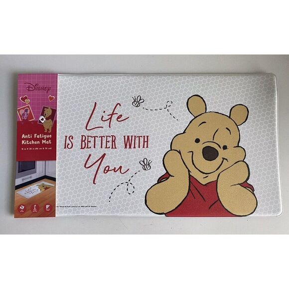 Winnie The Pooh Life Is Better With You Valentines Fatigue Kitchen Mat 18”x30” - Picture 1 of 11